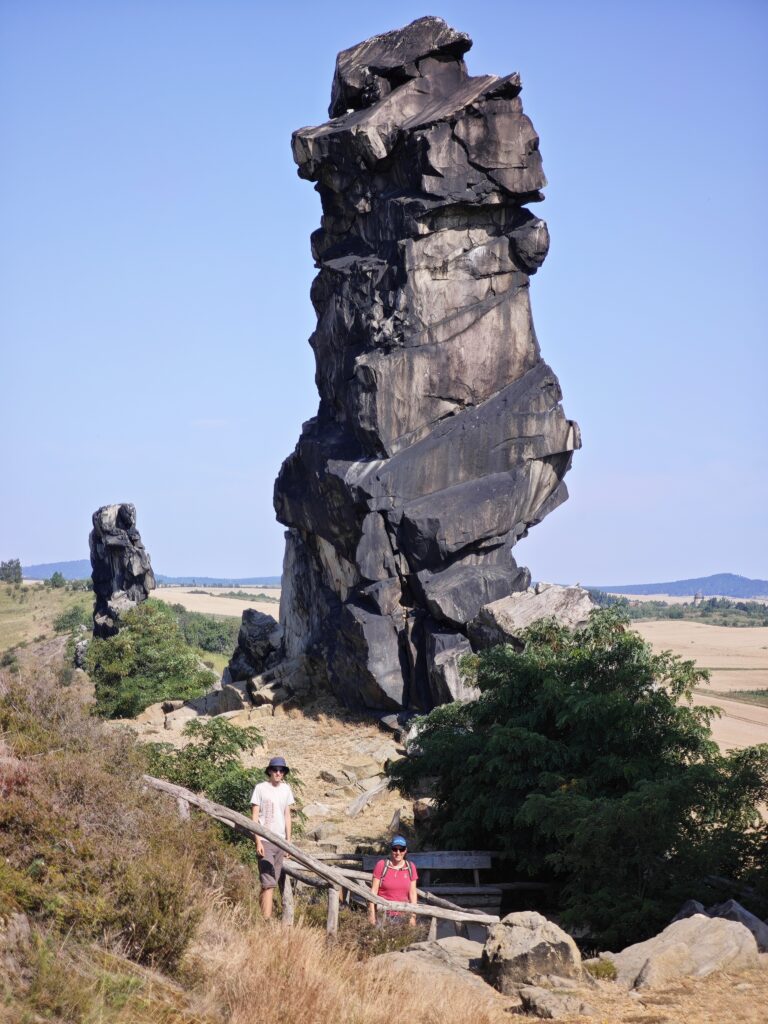 Beim Aussichtspunkt auf der Teufelsmauer Königstein